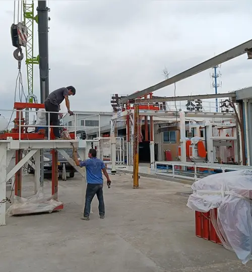 Keberhasilan uji coba proyek lini produksi blok ringan untuk pelanggan Ningxia