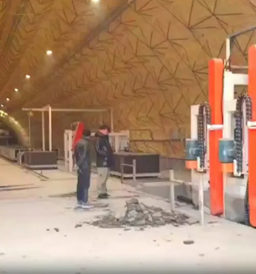 Keberhasilan uji coba proyek lini produksi blok untuk pelanggan Asia Tengah di Kyrgyzstan